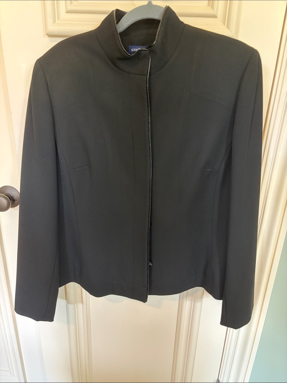 Ann Taylor Black Stand-Collar Blazer Jacket